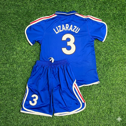 Bixente Lizarazu 3- France EURO 2000 2002 Retro Kids Jersey