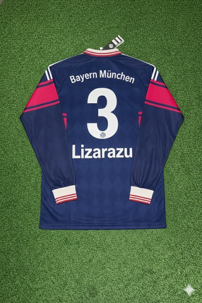 Bixente Lizarazu FC Bayern München 1997/98 Saison Langarm Heim Retro Trikot