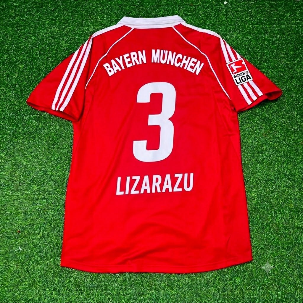 Bixente Lizarazu Bayern Munich 2005 06 Bundesliga Red Home Retro Football Jersey