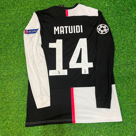Blaise Matuidi 14- Juventus Long Sleeve 2019 2020 Retro White Black Jersey Trikot Maglia