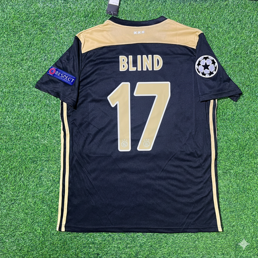 Daley Blind Ajax 2018–2019 Champions League Black Retro Football Jersey Kit