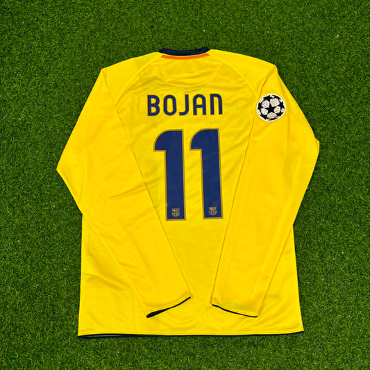 Bojan Krkic FC Barcelona 08/09 Season Yellow Away Retro Jersey Trikot Soccer Shirt