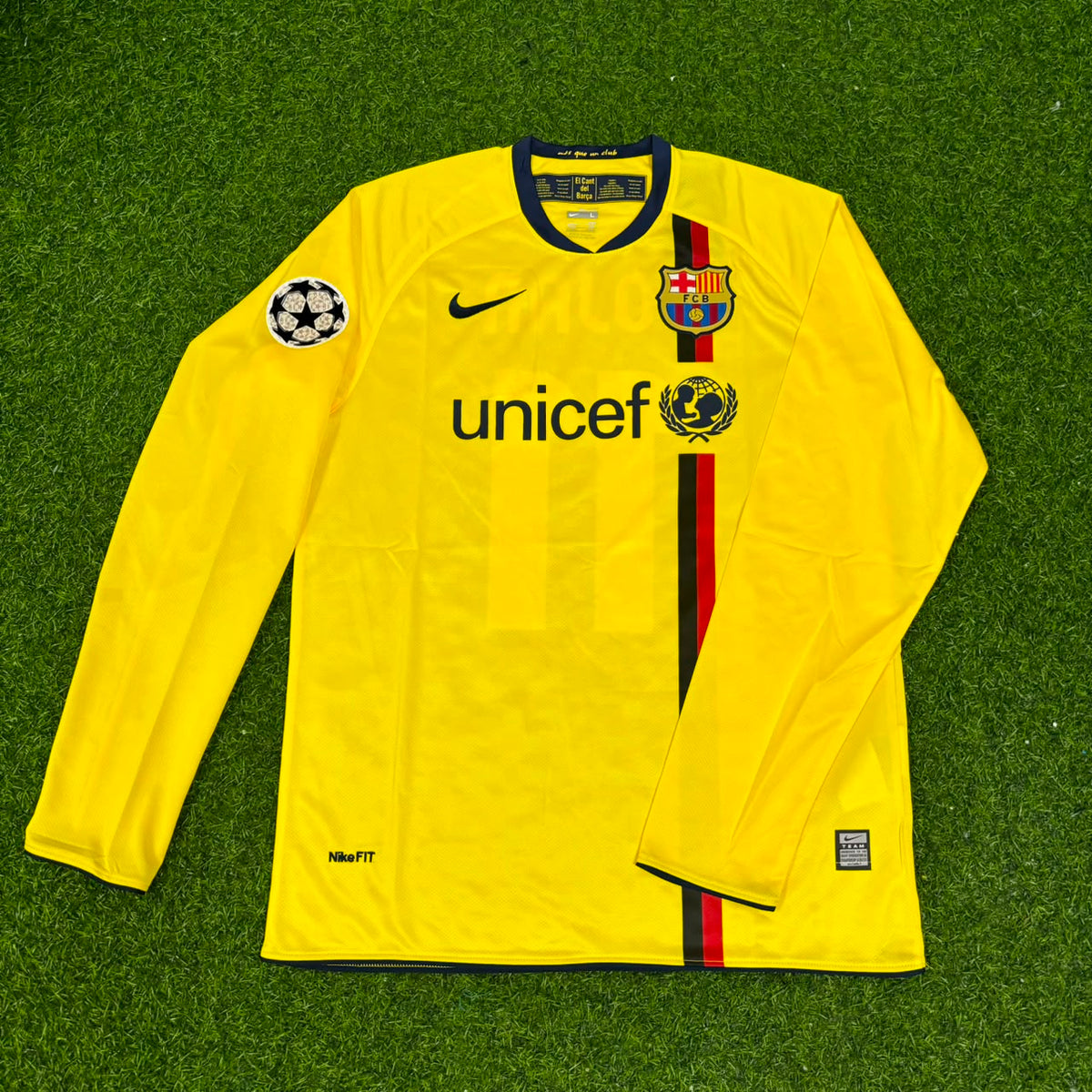 Bojan Krkic FC Barcelona Saison 08/09 Gelbes Auswärts-Retro-Trikot Fußballtrikot