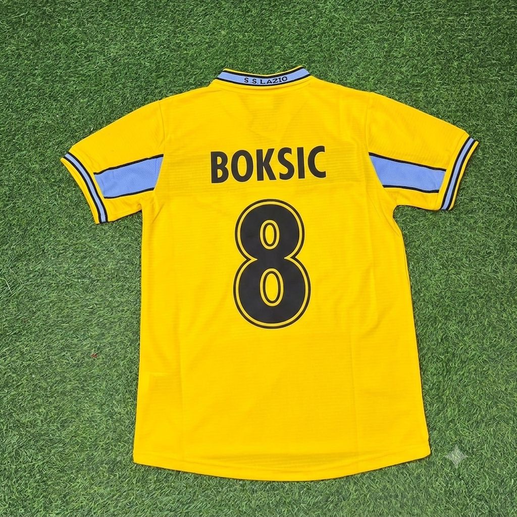 Alen Boksic Lazio 1998-2000 Yellow Retro Football Jersey