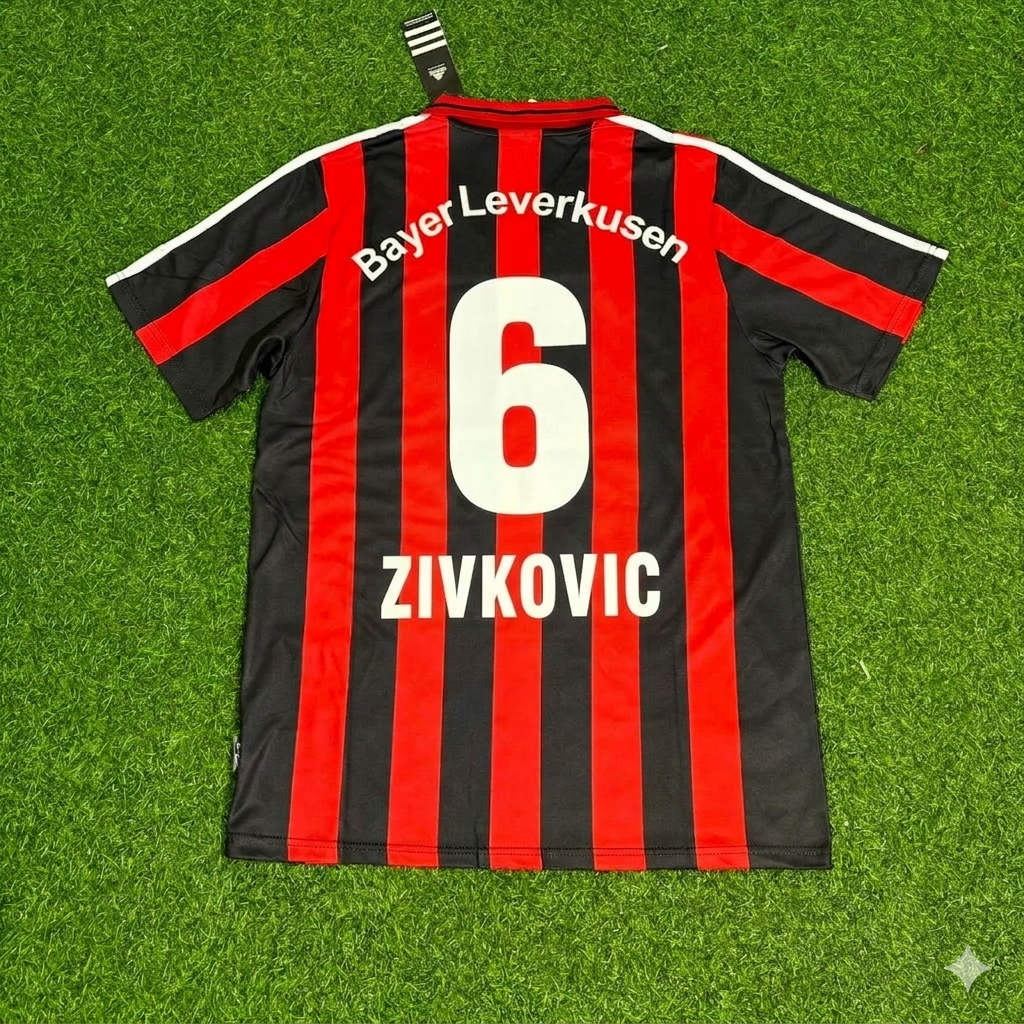 Boris Zivkovic Bayer Leverkusen 2000/2001 Home Retro Football Jersey