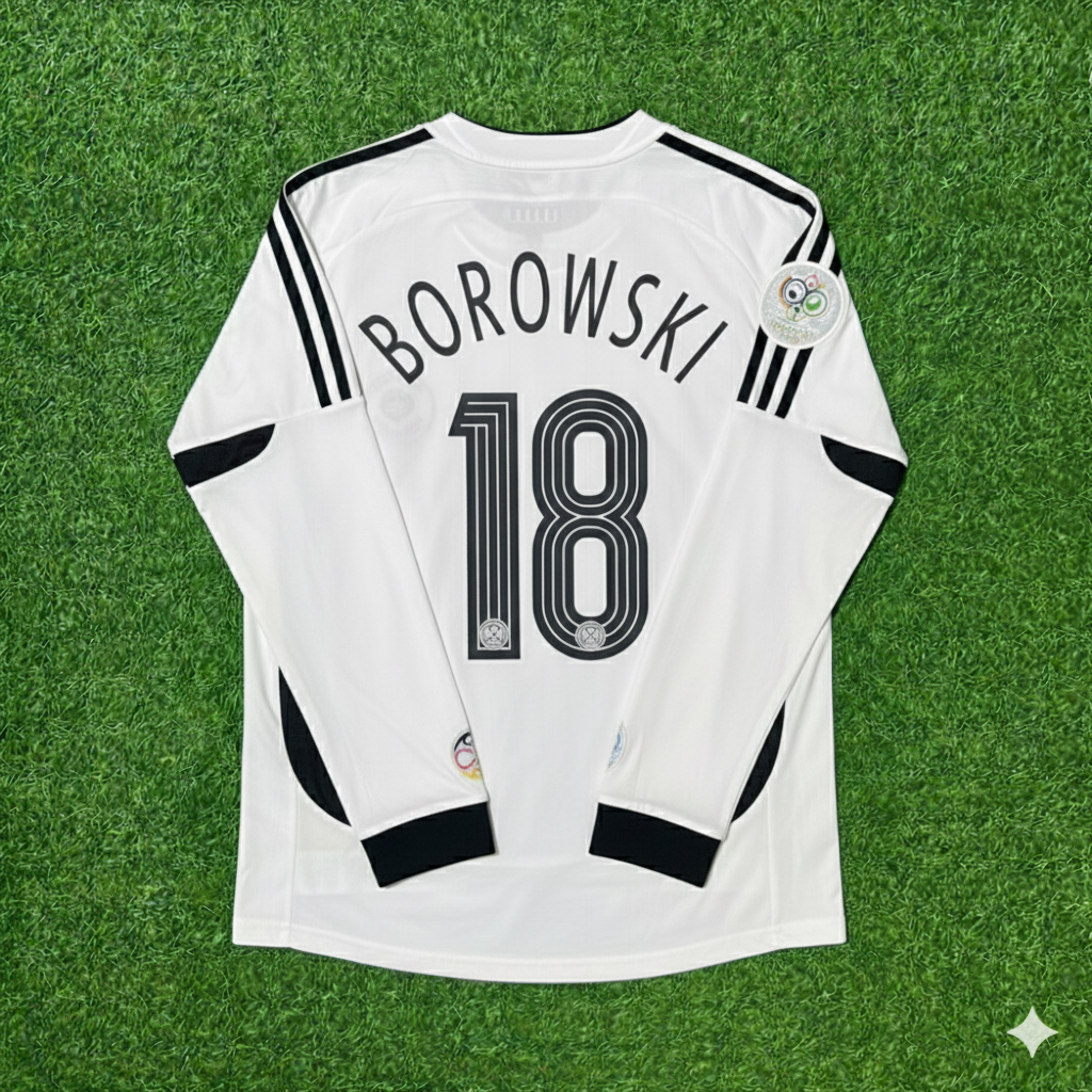 Tim Borowski Germany 2006 World Cup Long Sleeve White Football Jersey
