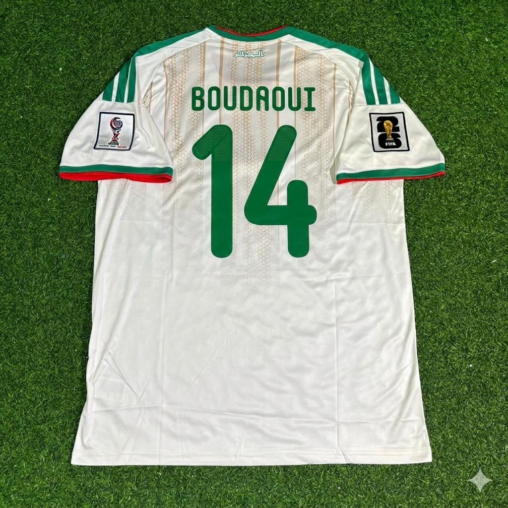 Hicham Boudaoui Algeria 2026 World Cup White Football Jersey