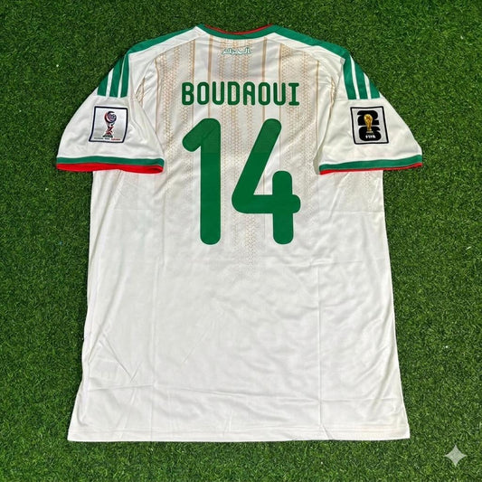 Hicham Boudaoui Algeria 2026 World Cup White Football Jersey