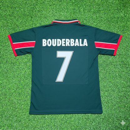 Aziz Bouderbala Morocco Home Retro Football Jersey