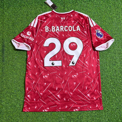 Bradley Barcola #29 Liverpool New Season 2027 Red  Home Football Jersey Kit