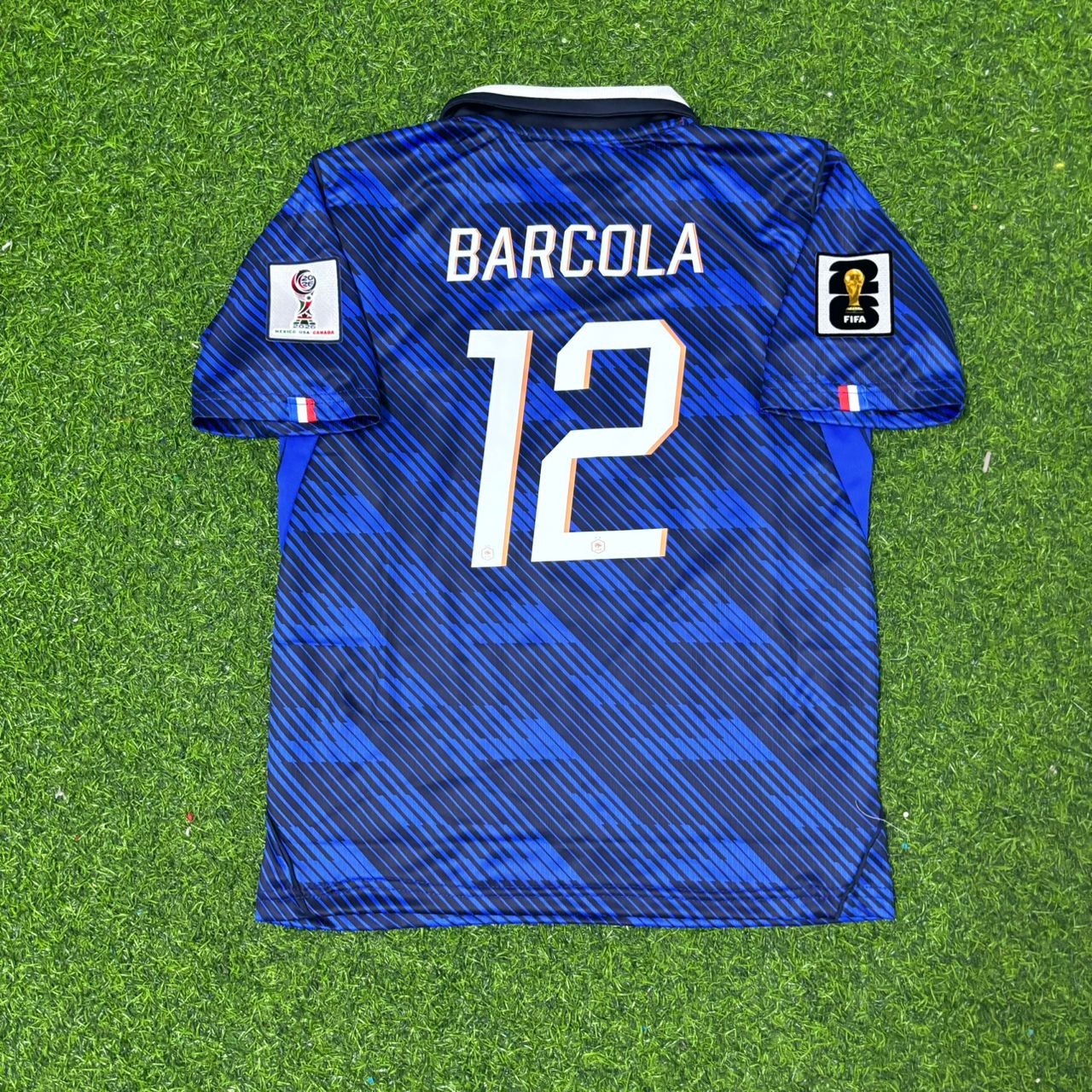 Bradley Barcola France 2026 World Cup Kids Blue Football Jersey Kit