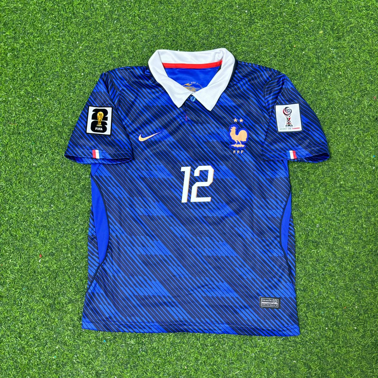 Bradley Barcola France 2026 World Cup Kids Blue Football Jersey Kit