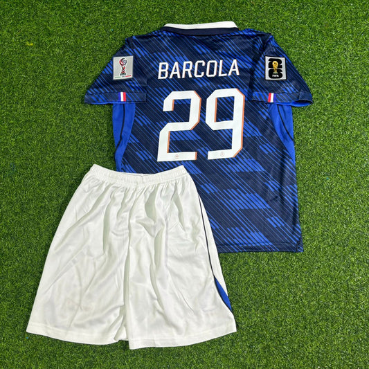 Bradley Barcola France 2026 World Cup Kids Blue Football Jersey