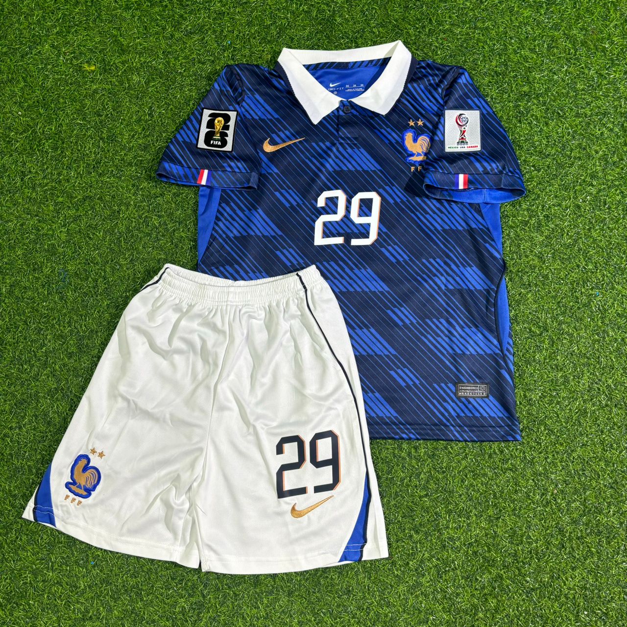 Bradley Barcola France 2026 World Cup Kids Blue Football Jersey