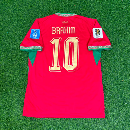 Brahim Diaz Morocco 2026 World Cup Home Red Football Jersey