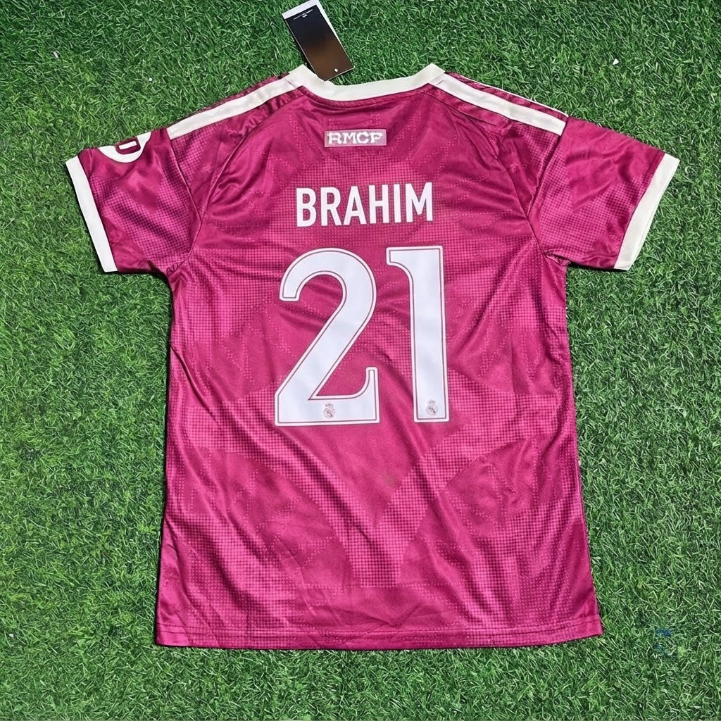 Brahim Diaz Pink Jersey Maillot Trikot Soccer Shirt