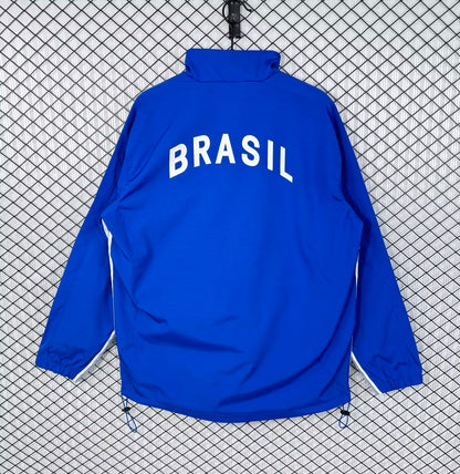 Brazil 1998 Blue Retro Windbreaker Jacket