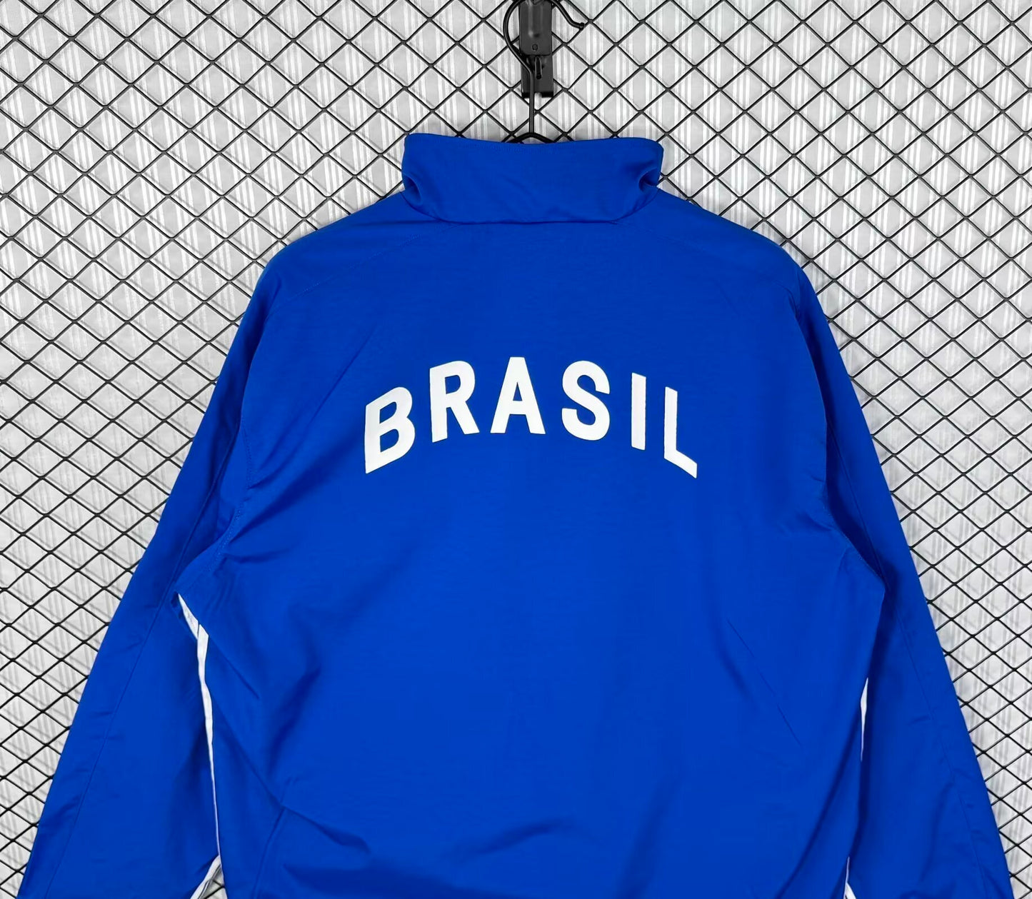 Brazil 1998 Blue Retro Windbreaker Jacket