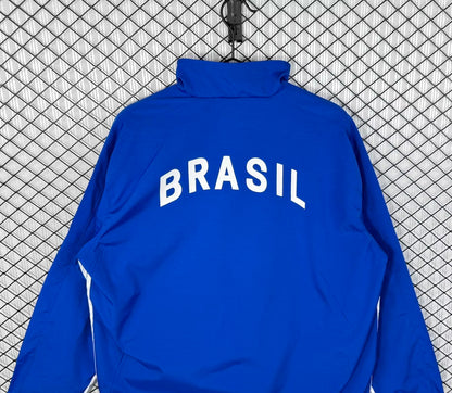 Brazil 1998 Blue Retro Windbreaker Jacket