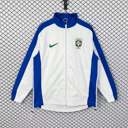 Brazil 1998 White Retro Windbreaker Jacket