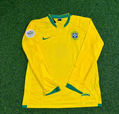 Kaka Leite #8 Brazil 2006 World Cup Long Sleeve Football Jersey