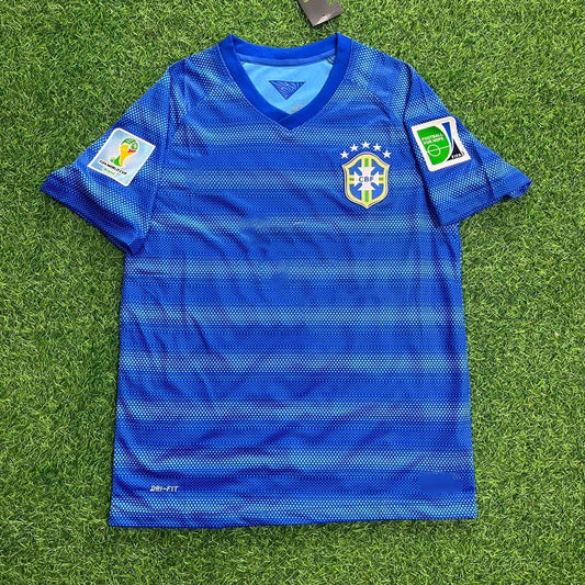 Brazil 2014 World Cup Retro Blue Jersey Trikot