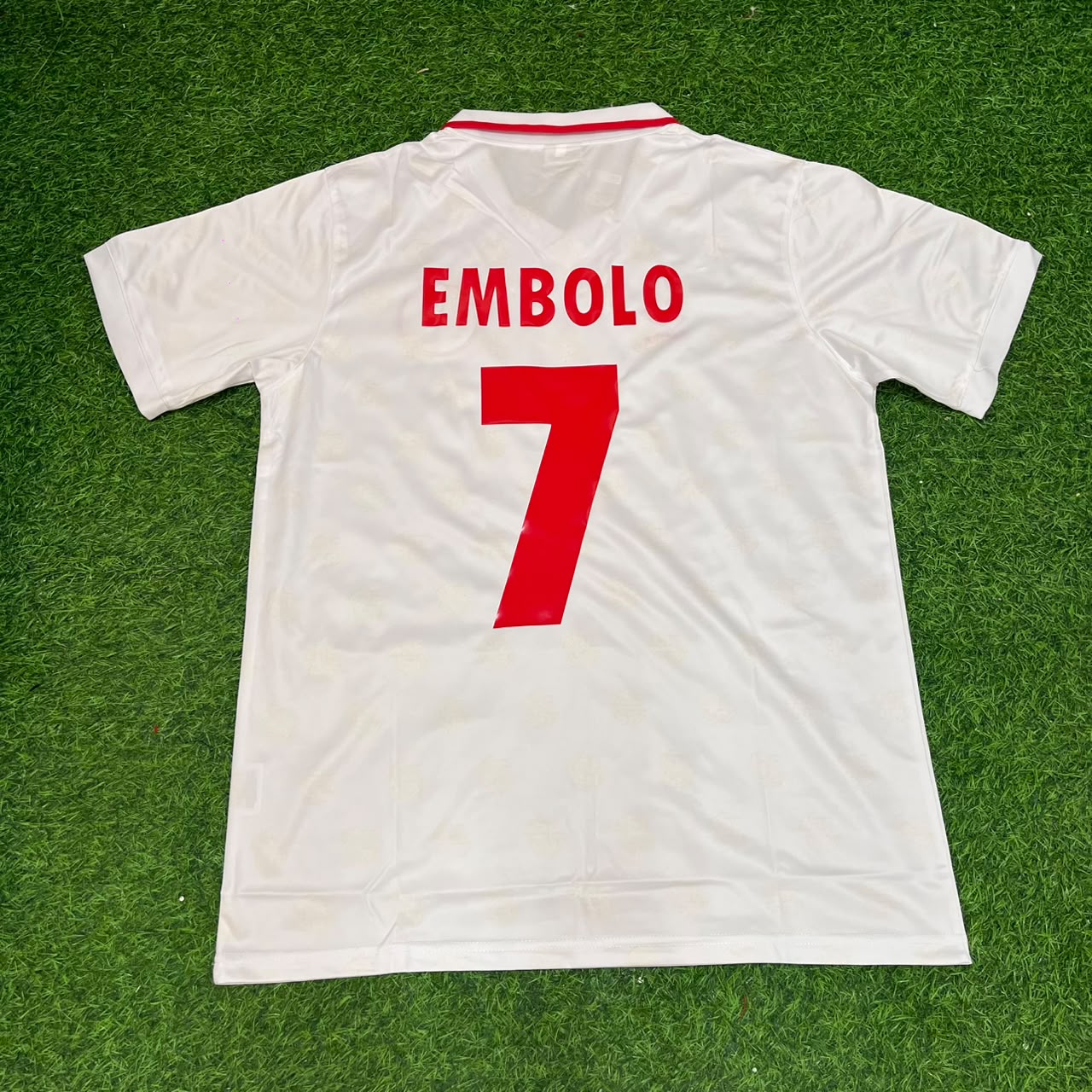 Breel Embolo Schweiz Retro Fußballtrikot Weiß