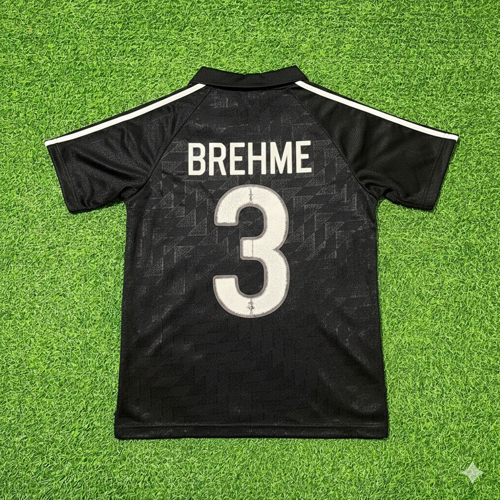 Andreas Brehme Deutschland 1990 WM Schwarzes Retro Fußballtrikot