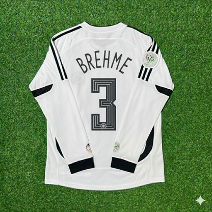Andreas Brehme Germany World Cup Long Sleeve White Retro Football Jersey