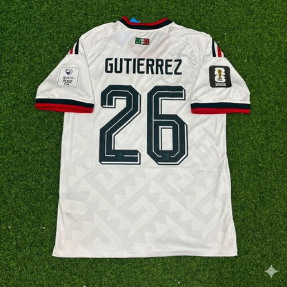 Brian Gutierrez Mexico 2026 World Cup Home White Football Jersey