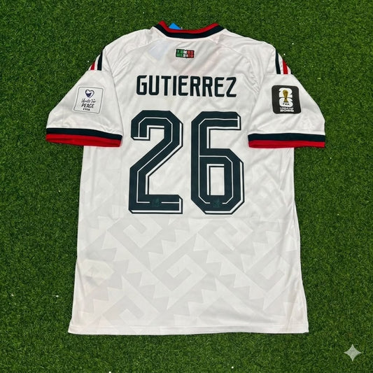 Brian Gutierrez Mexico 2026 World Cup Home White Football Jersey