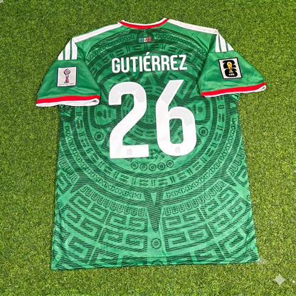 Brian Gutierrez Mexico 2026 World Cup Home Green Football Jersey