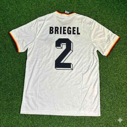 Hans-Peter Briegel #2 Deutschland 1986 Weltmeisterschaft Retro Trikot Wein