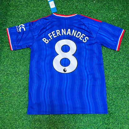 Bruno Fernandes Manchester United Blue New Season 2027 Jersey Trikot Maillot Soccer Shirt