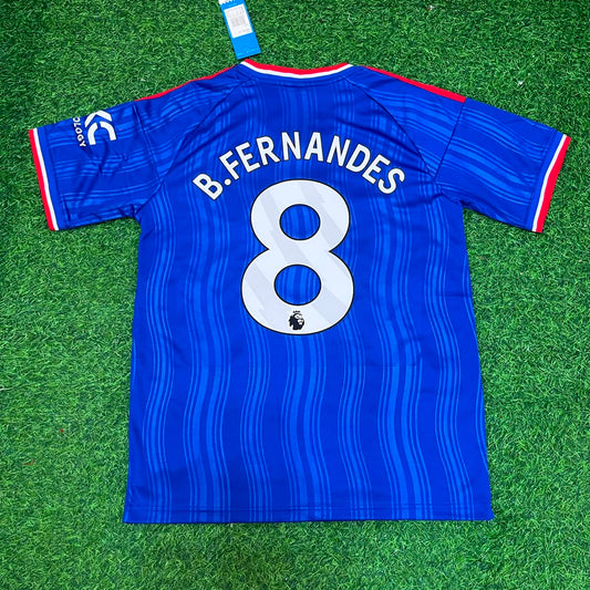 Bruno Fernandes Manchester United Blue New Season 2027 Jersey Trikot Maillot Soccer Shirt