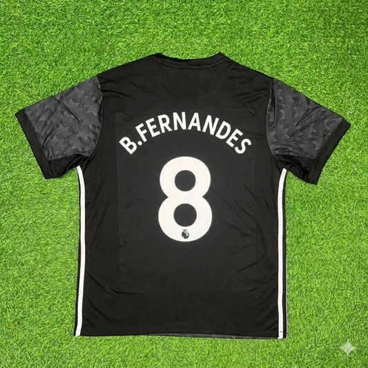Bruno Fernandes Manchester United Black Retro Football Jersey
