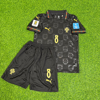 Bruno Fernandes Portugal 2026 World Cup Black Kids Football Jersey