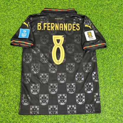 Bruno Fernandes Portugal 2026 World Cup Black Kids Football Jersey
