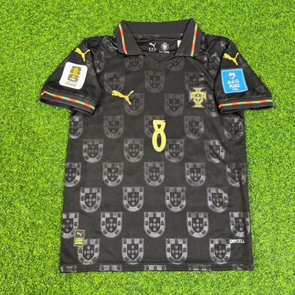 Bruno Fernandes Portugal 2026 World Cup Black Kids Football Jersey