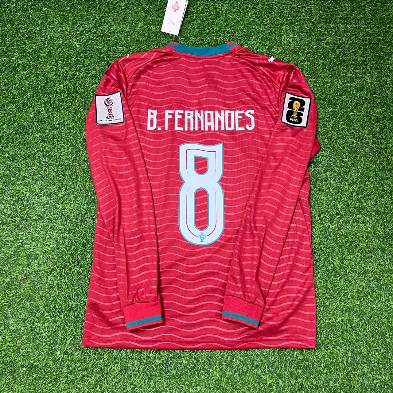 Bruno Fernandes Portugal 2026 World Cup Home Long Sleeve Football Jersey