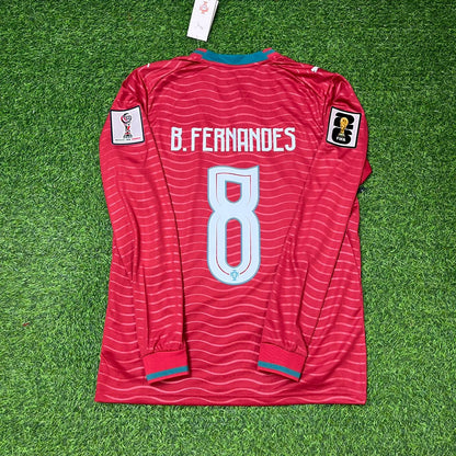 Bruno Fernandes Portugal 2026 World Cup Home Long Sleeve Football Jersey