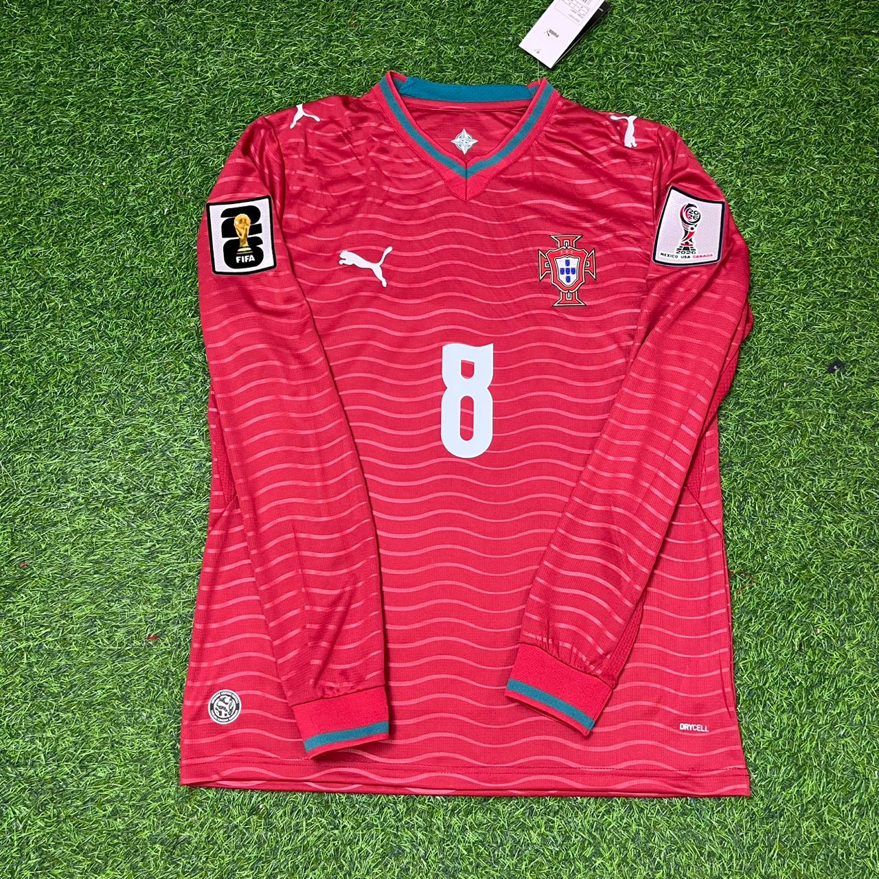Bruno Fernandes Portugal 2026 World Cup Home Long Sleeve Football Jersey