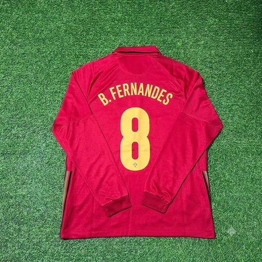 Bruno Fernandes Portugal Commemorative Long Sleeve Football Jersey Kit