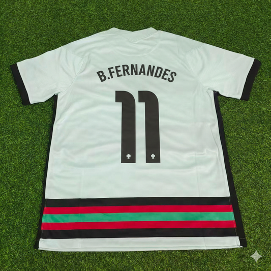 Bruno Fernandes Portugal EURO 2020 Retro Away Football Jersey