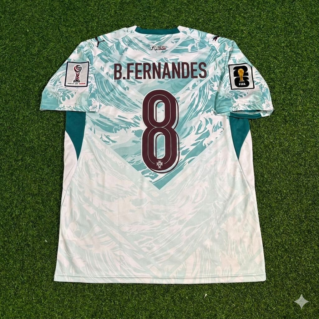 Bruno Fernandes Portugal 2026 World Cup White Away Football Jersey