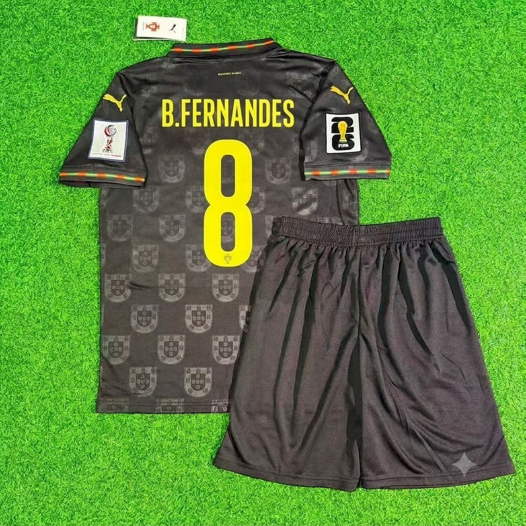 Francisco Conceicao Portugal 2026 World Cup Black Kids Football Jersey