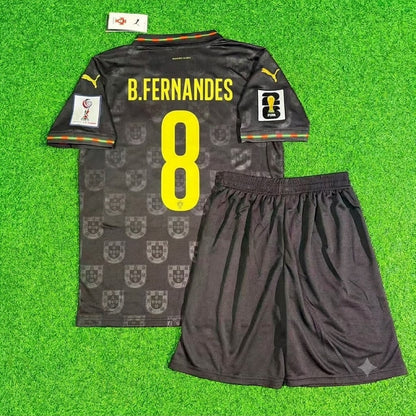 Francisco Conceicao Portugal 2026 World Cup Black Kids Football Jersey