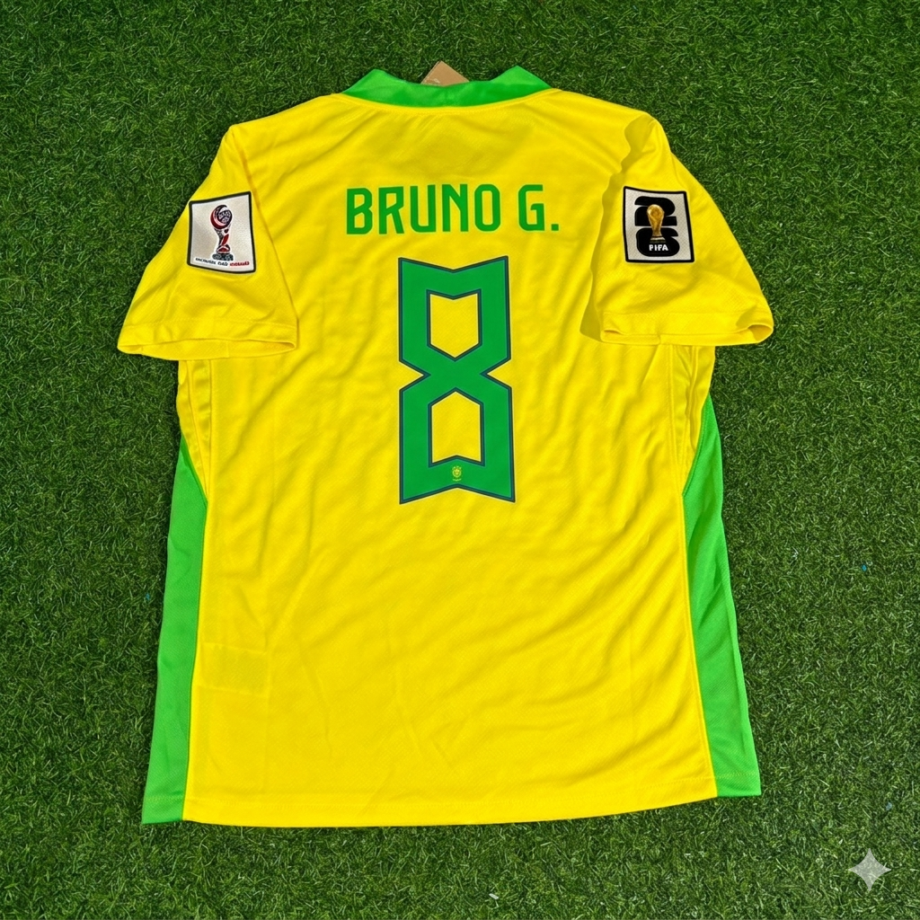 Bruno Guimares Brazil 2026 World Cup New Season Football Jersey