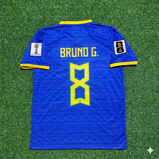 Bruno Guimarães 8- Brazil 2026 World Cup Blue New Season Football Jersey