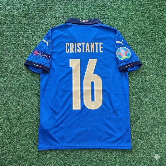 Bryan Cristante #16 Italy EURO 2020 Final Retro Soccer Jersey – | Trikot | Maillot Soccer Shirt